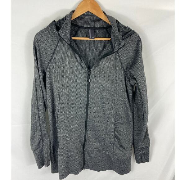 Mondetta Full Zip Chevron Pattern Sweatshirt Size Medium - Picture 1 of 4
